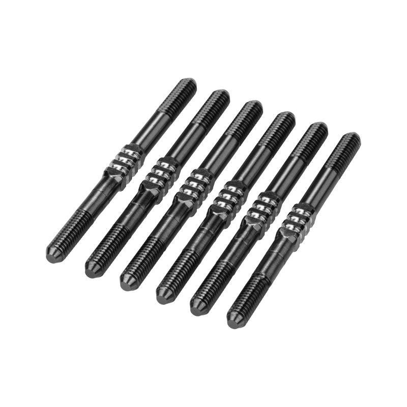 Jconcepts B7 &amp; B7d 3.5x48mm Fin Titanium Turnbuckle Set Stealth Black 6pc 51362 image 0