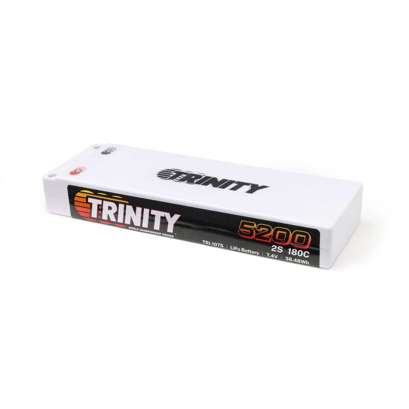 Trinity 2S 7.4v 5200mAh 180c Stick Pack LiPo Battery 5mm Bullets TRI-1075 image 0