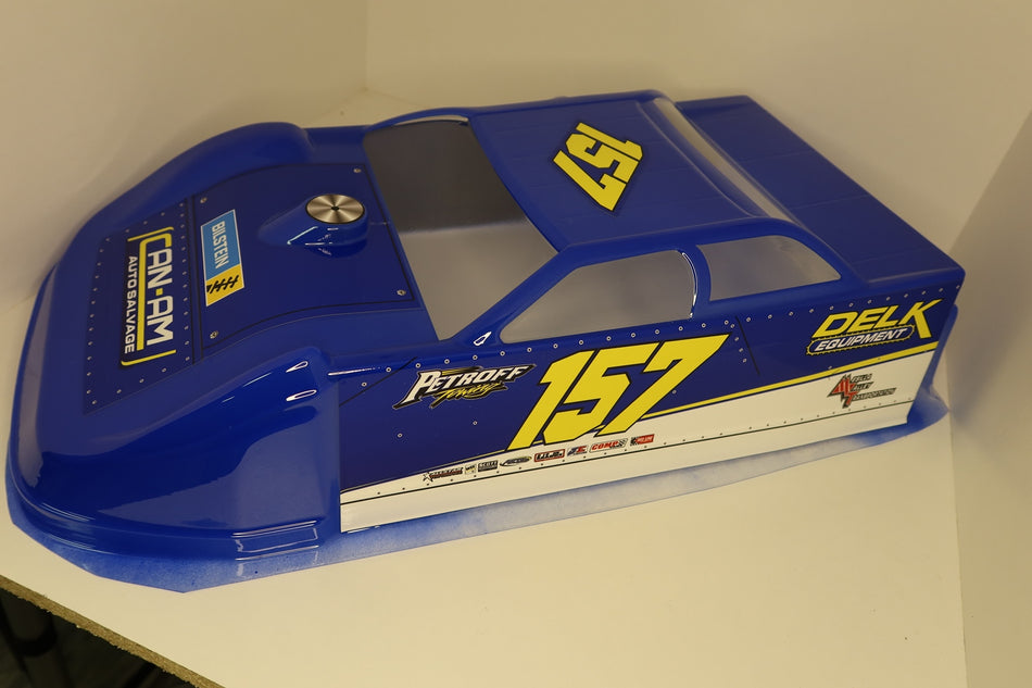 New Custom Painted and Wrapped 1/10 Dirt Late Model Oval Body image 0