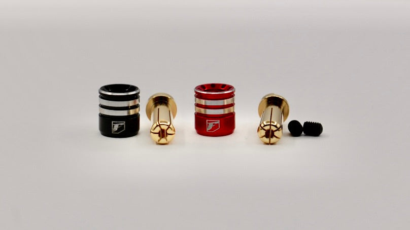 Fantom Pro Series 5mm Lipo Battery Bullet Plugs (1 pr) Black/Red