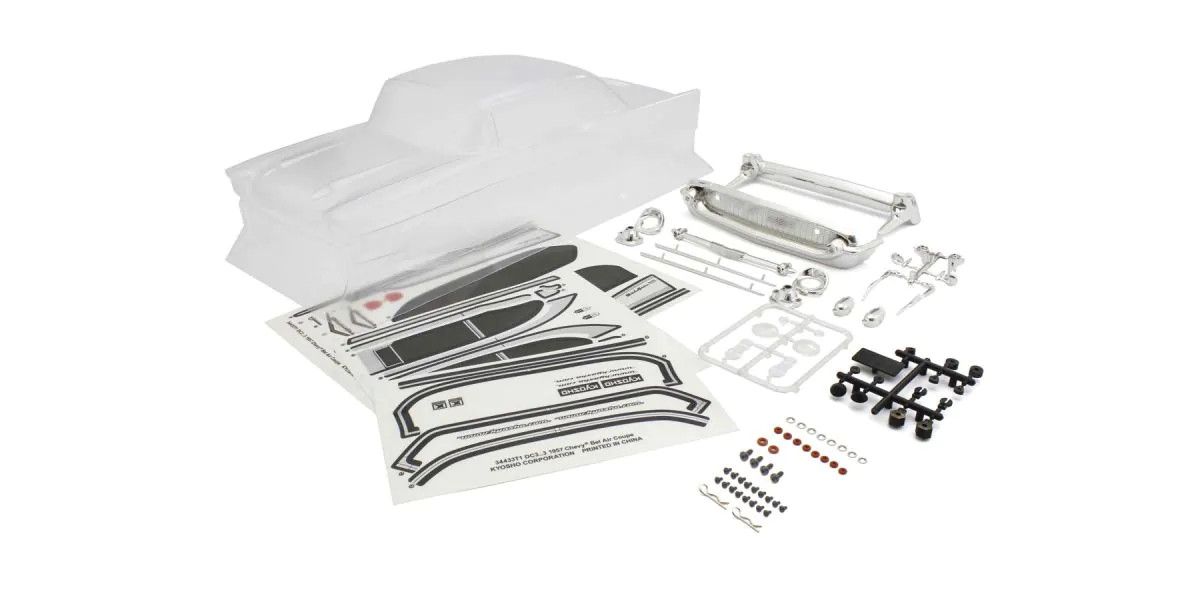 Kyosho 1957 Chevy Bel Air Coupe Non-Decoration Clear Body Set FAB709 image 1
