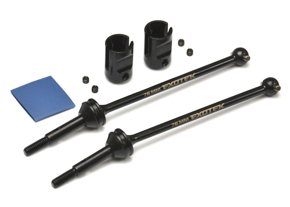 Exotek Steel CVD Axle Set V3 76mm for Slash Modifed Slash Rear 2wd and 4wd 2282 EXO2282 image 0
