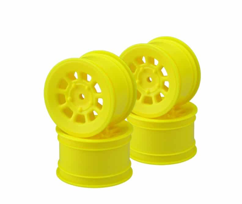Jconcepts 9 Shot 2.2" Rear Wheel Yellow for B6.3 B6.4 B6.4D YZ2 YZ4 XB2 XB4  JCO3398Y image 0
