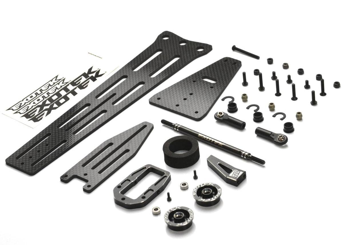Exotek Pro Carbon Fiber Wheelie Bar Single Wheel Set for Associated DR10M 2104 image 1