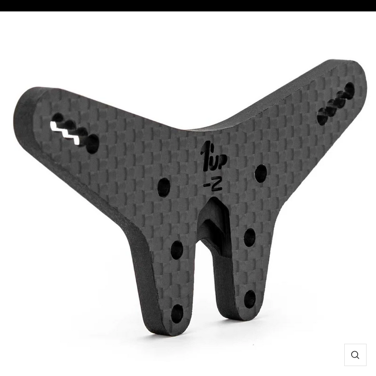 1UP Racing Carbon Fiber CF1 -2mm Rear Shock Tower Associated B7 B7D 15516