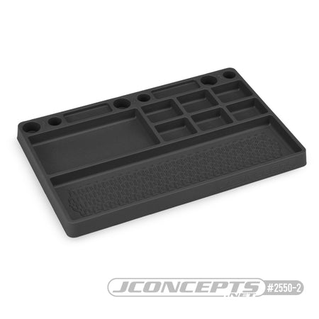 Jconcepts Rubber Parts Tray Black for 1/10 and 1/8 Vehicles 25502 image 0