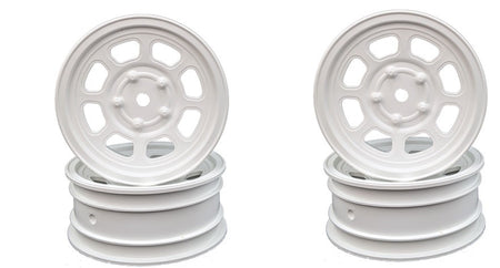 DE Racing Speedway Front Buggy Wheels White Associated B6 &amp; CW Oval DER-DSB-AFW image 0