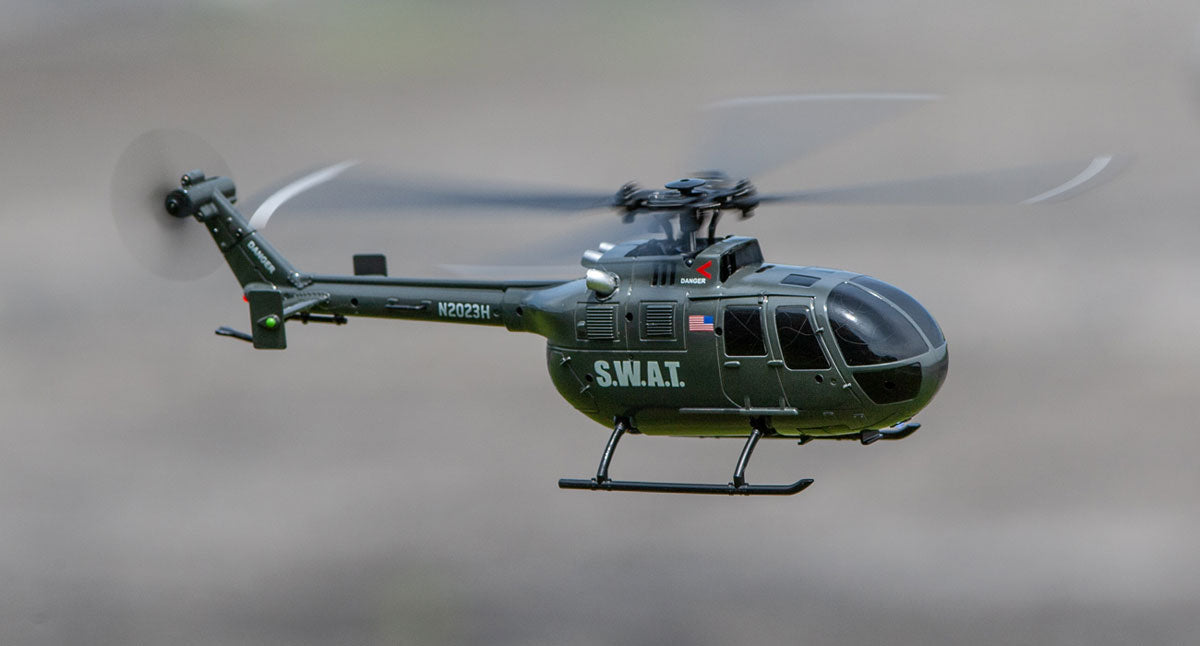 Rage RC Hero-Copter 4 Blade RTF Helicopter SWAT w/carry case RGR6053 image 1