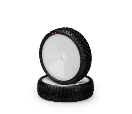 Jconcepts Pin Swag 2wd Buggy Front Tires Premount on 3376w Wheels Pink Compound image 0