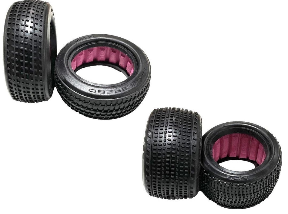 Quasi Speed Dirt Oval Tires w/Inserts Set of 4 (2 Front/2 Rear) QS-1600 image 0