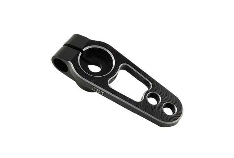 Rotor Ron Low Profile Billet Aluminum Servo Horn 25T BLACK 15/19mm Adjustable image 0