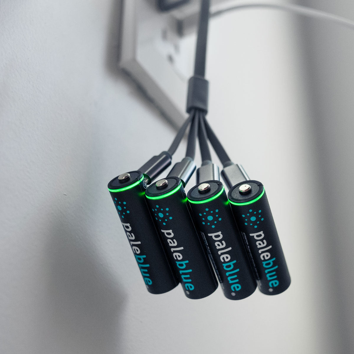 PaleBlue Lithium Ion USB Rechargeable AA Batteries 4pk PBLPBAAC image 1