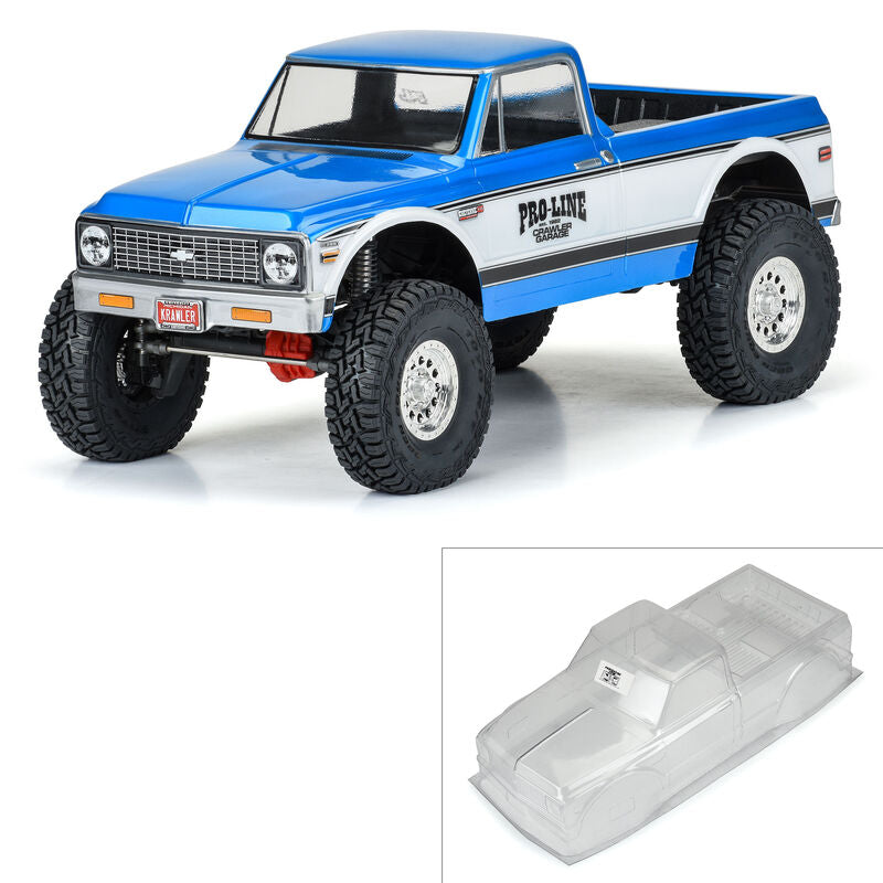 Pro-Line 1/10 1972 Chevy K-10 Clear Body for 12.3" Wheelbase Crawlers PRO360400