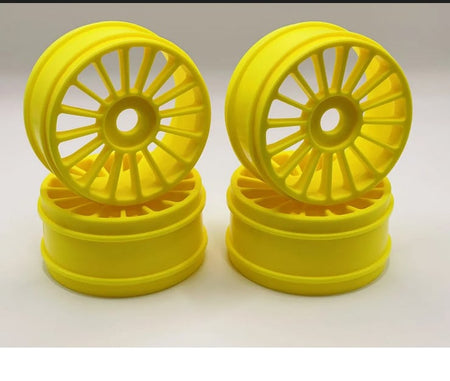 Klinik RC Multi-Spoke 1/8th Buggy YELLOW Wheels 83mm (4pc) image 0