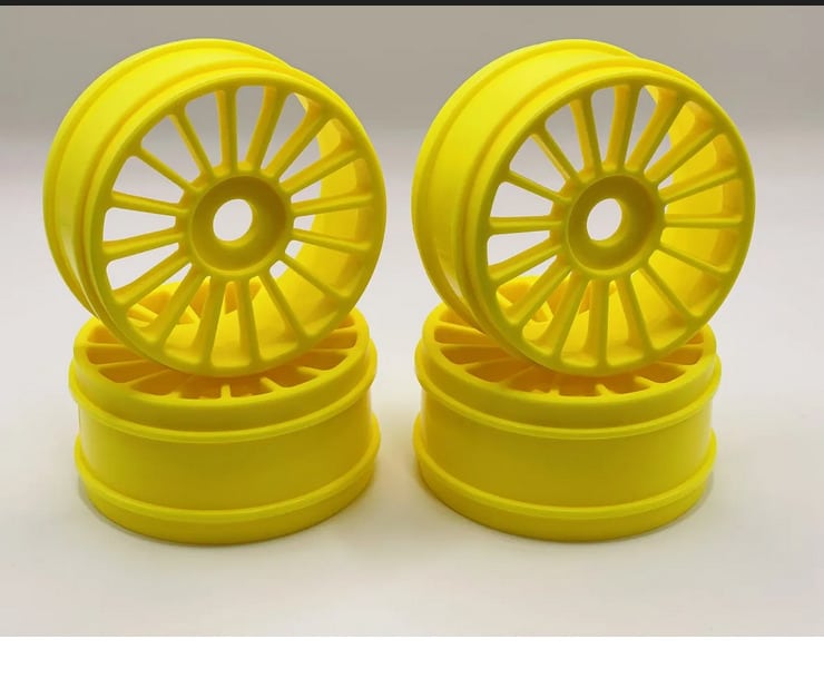 Klinik RC Multi-Spoke 1/8th Buggy YELLOW Wheels 83mm (4pc) image 0