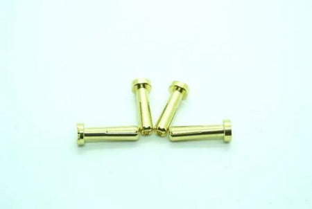4pk Low Profile 4mm Gold Plated Bullet Lipo Battery Connectors image 0