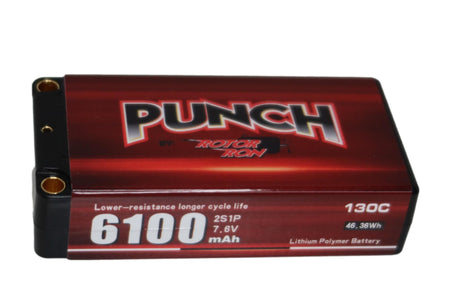 Rotor Ron Punch 6100mah 7.6v 2S 130c Shorty Graphene Lipo Battery image 0
