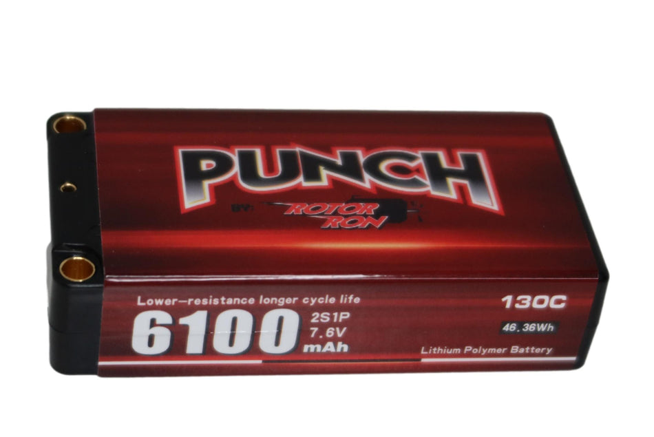 Rotor Ron Punch 6100mah 7.6v 2S 130c Shorty Graphene Lipo Battery image 0