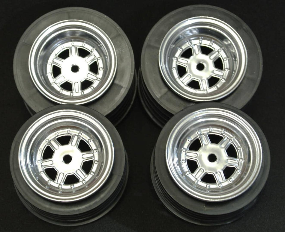 CHROME DE Racing Gambler Sprint Car Wheels Set of 4 Front and Rear image 0