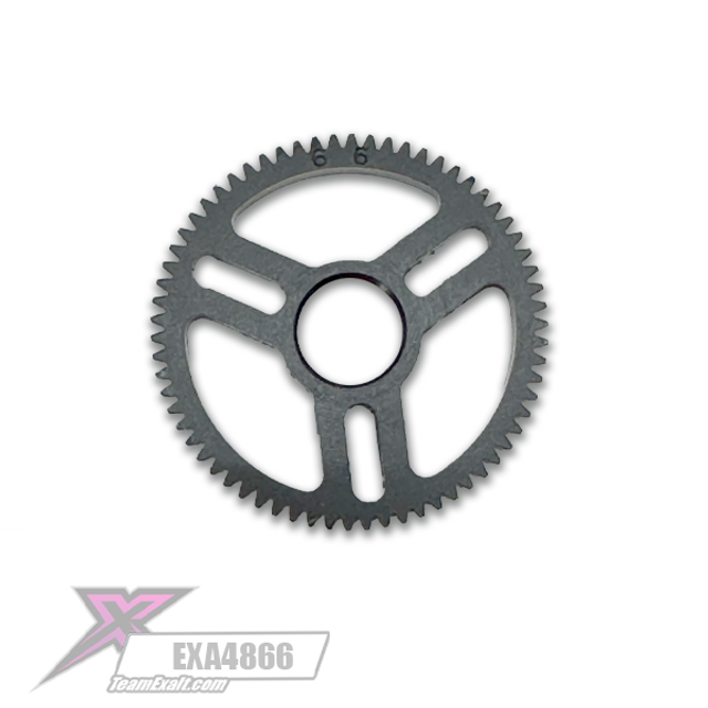 Team Exalt X-tra Light-Speed Machined Delrin 66t (Tooth) 48p Spur Gear EXA4866 image 0