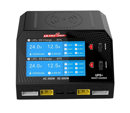 Ultra Power UP6+ Plus AC 300W DC 600W Dual Port Multi Chemistry Charger UP6PLUS image 0