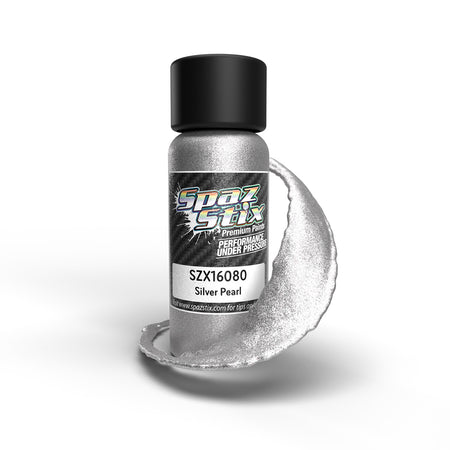 Spaz Stix Silver Pearl Airbrush Ready Paint 2oz Bottle SZX16080 16080 image 0