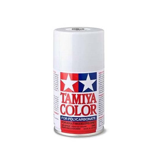 Tamiya Polycarbonate Paint PS-1 White 100ml Spray Can TAM86001 86001 image 0