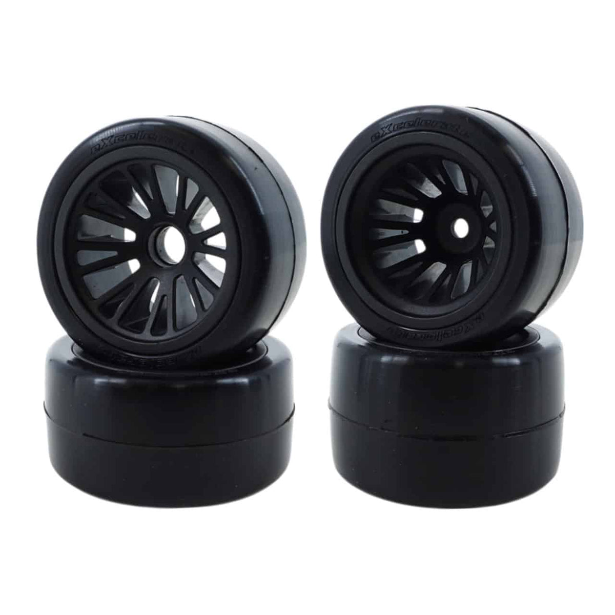 eXcelerate F1 Formula 1 Front/Rear Set 4 Pre-Mount Rubber Tires (CS/CM) XCE-3062 image 0