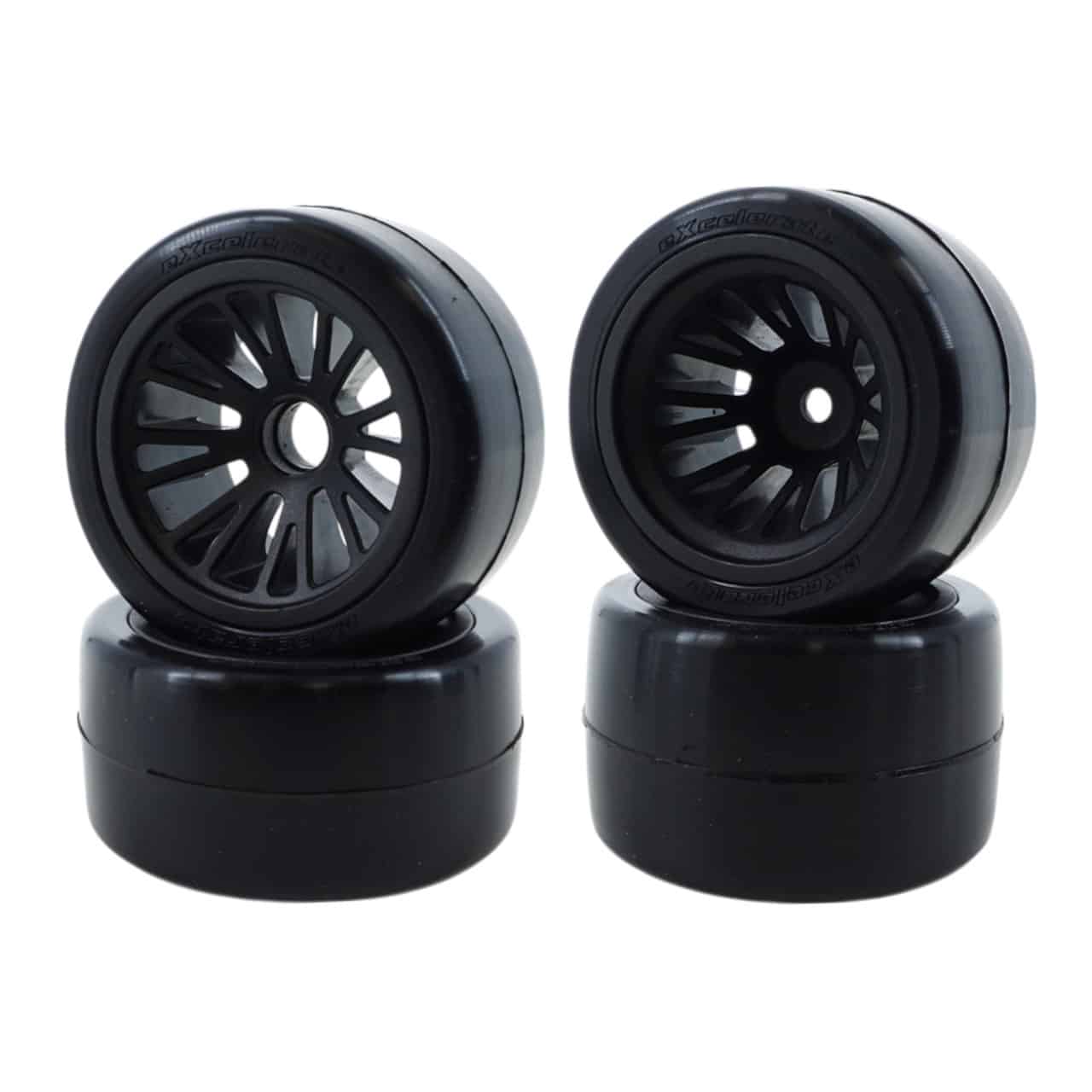 eXcelerate F1 Formula 1 Front/Rear Set 4 Pre-Mount Rubber Tires (CS/CM) XCE-3062 image 0