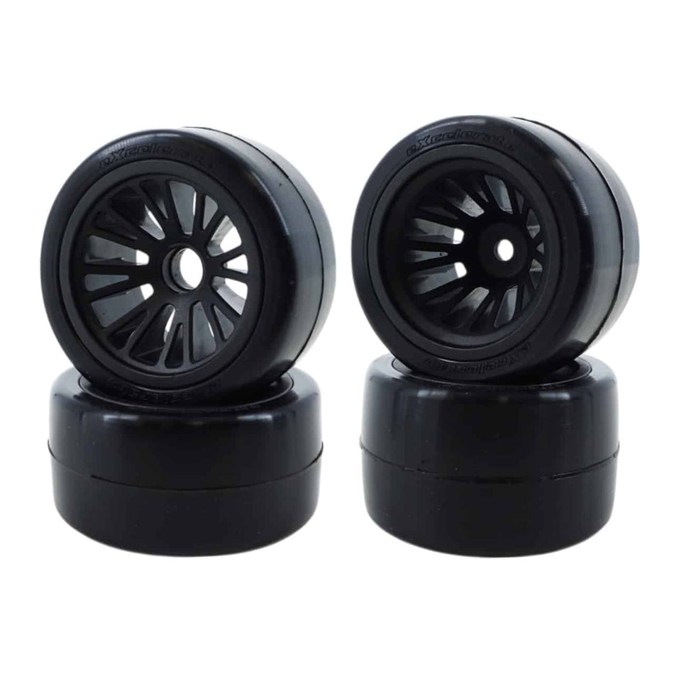 eXcelerate F1 Formula 1 Front/Rear Set 4 Pre-Mount Rubber Tires (CS/CM) XCE-3062 image 0