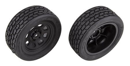 Team Associated Street Stock Front Wheels Tires Mounted SR10 ASC71194 71194 image 0