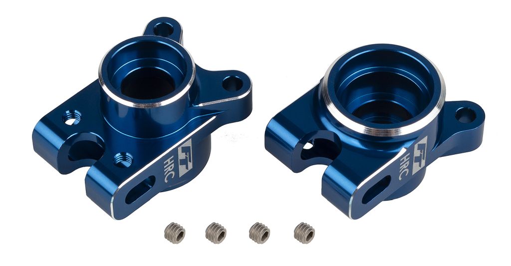 Team Associated B7 &amp; B7d Factory Team Aluminum Rear Hub HRC Set BLUE 92473 image 0
