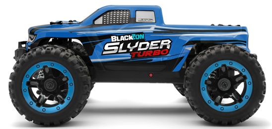 BlackZon Slyder MT Turbo 1/16 4WD RTR 2S Brushless Monster Truck Blue 540201 image 0