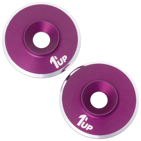 1UP Aluminum LowPro (Low Profile) Wing Washers M3 Purple Shine 2pcs 820321 image 0