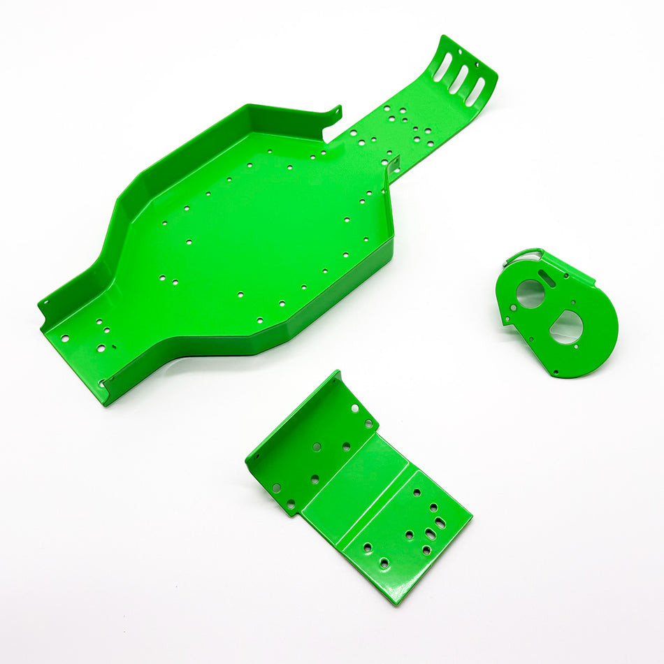 Racers Edge Authentic RC10 Chassis - Powdercoated in Retro Green RCE6637G