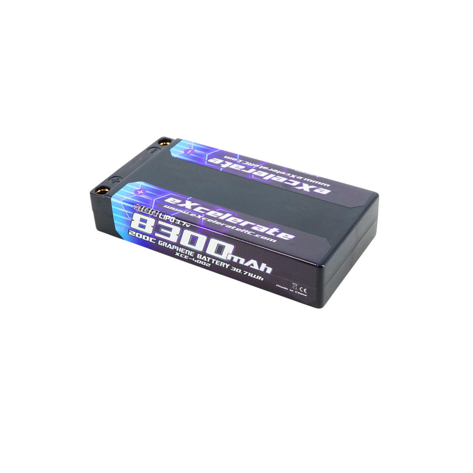 Excelerate ION 1S 200C Hardcase LiPO (3.7V/8300mAh) w/5mm Bullets XCE-4002