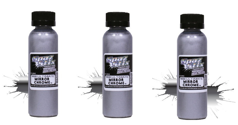 Spaz Stix Ultimate Mirror Chrome 3pk Airbrush Paint 2oz Lexan RC SZX10000 10000 image 0