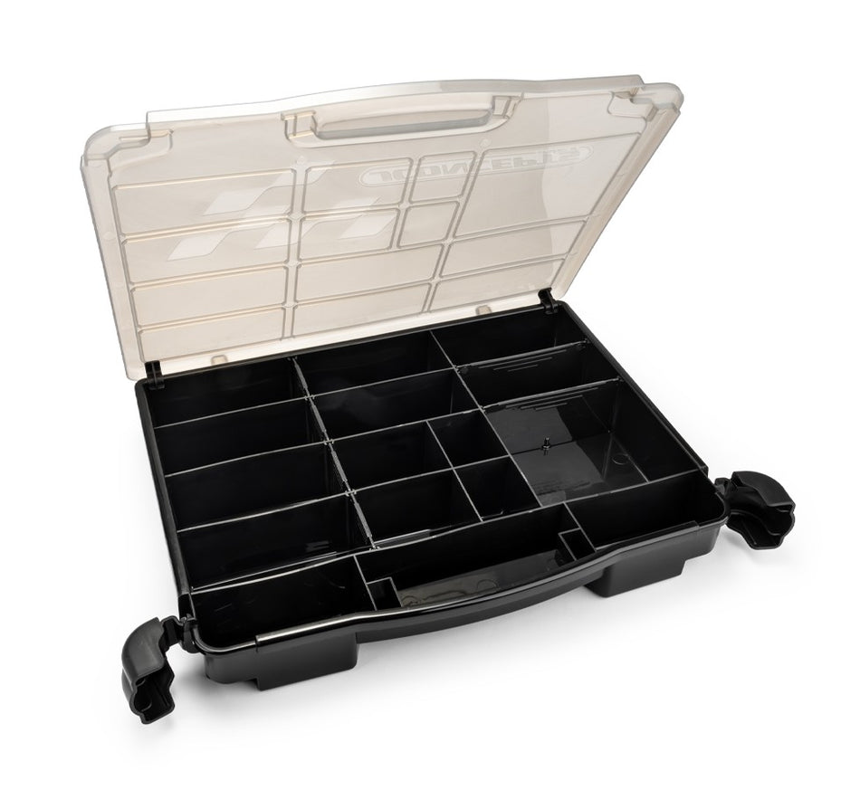 Jconcepts Parts Box For 1/10 and 1/8 Parts Accessories (Black Smoke) 512828 image 0