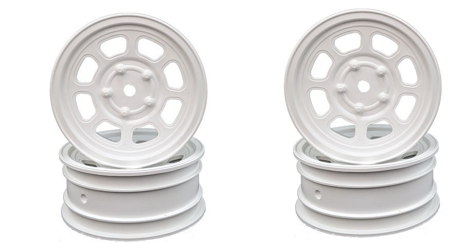 DE Racing Speedway Rear Buggy Wheels White Associated B6 &amp; CW Oval DER-DSB-ARW image 0