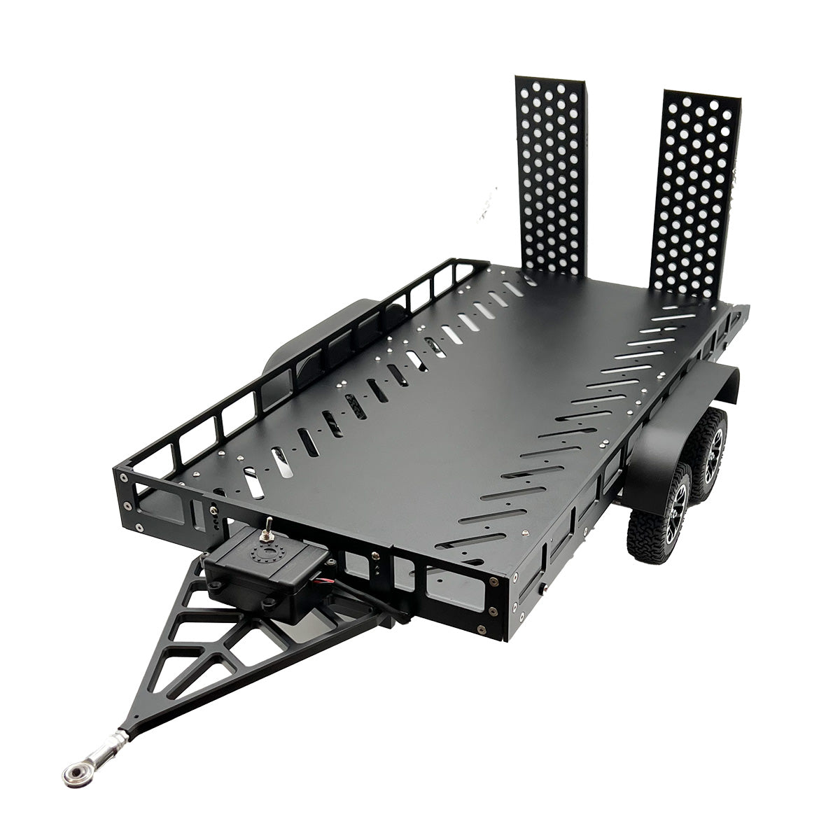 Bold RC 1/10 Scale Black Full Metal Trailer with LED Lights BOL5000 image 0