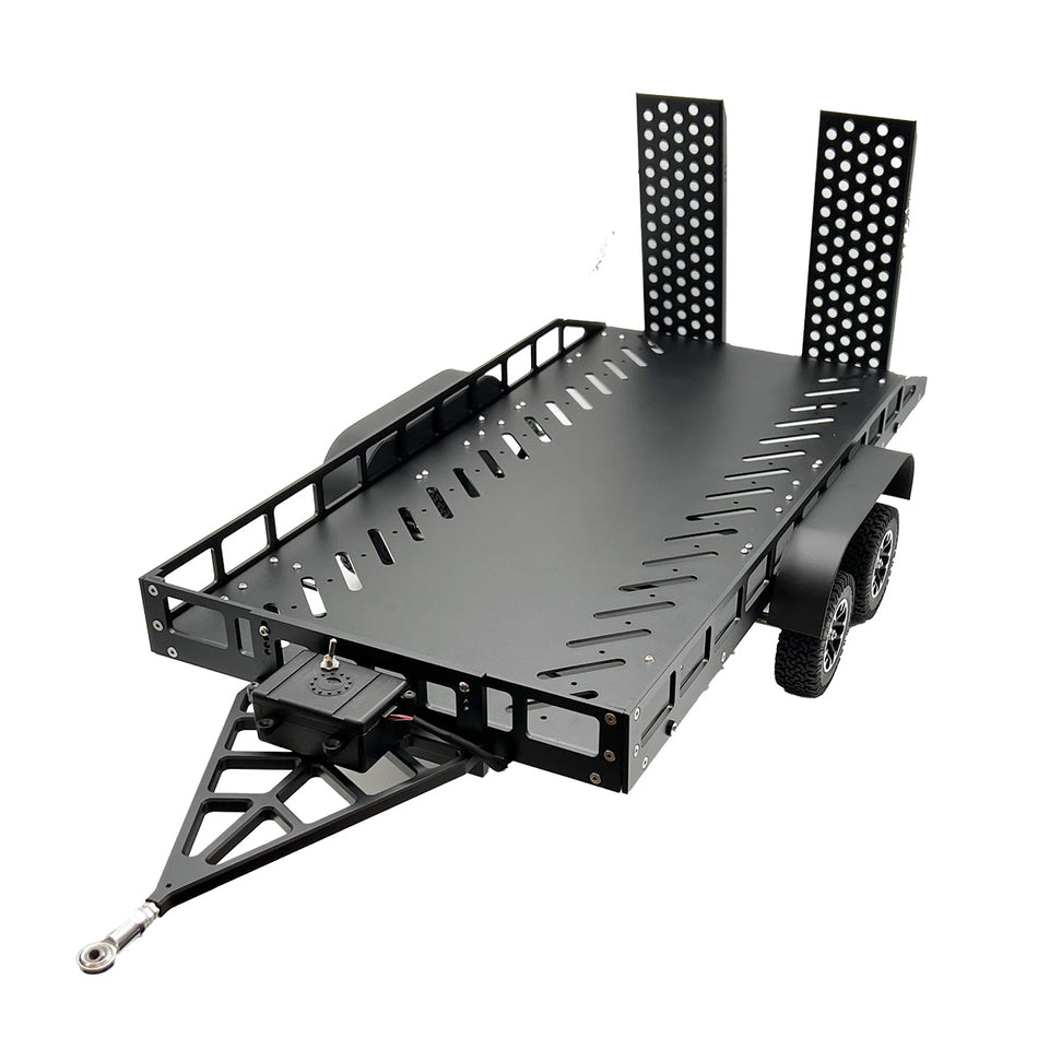 Bold RC 1/10 Scale Black Full Metal Trailer with LED Lights BOL5000 image 0