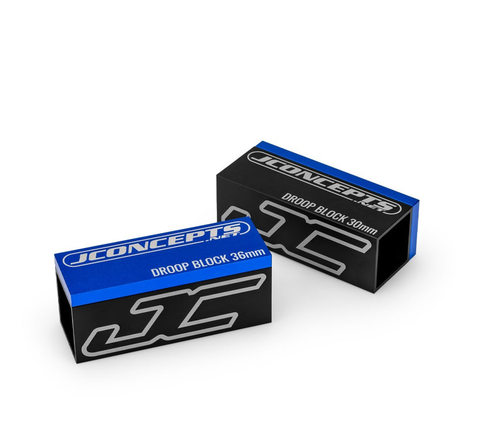 Jconcepts Droop Block 30 x 36mm Black/Blue Fits 1/10th and 1/8th Vehicles 5019