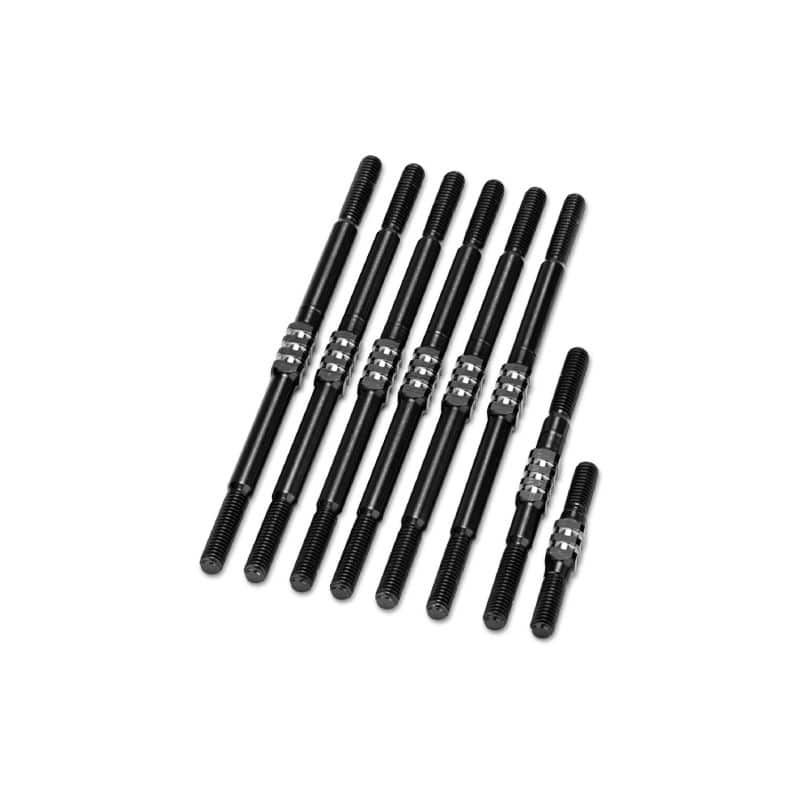 Jconcepts Fin Titanium Turnbuckle Set of 8 for RC10T Truck Stealth Black 28282 image 0