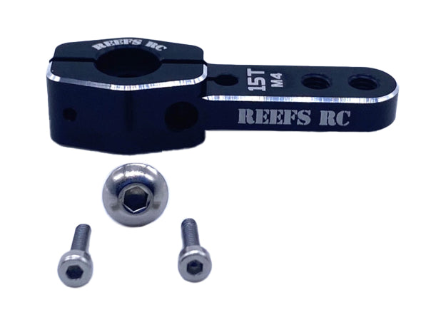 Reefs Single Side Heavy Duty Servo Horn 15T 4mm Holes for 5th Scale REEFS107 image 0