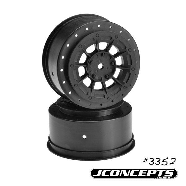 Jconcepts Hazard Short Course Wheels for SC5m, SC6.1 SC6.2 (+3mm Offset) Black JCO3344B image 0