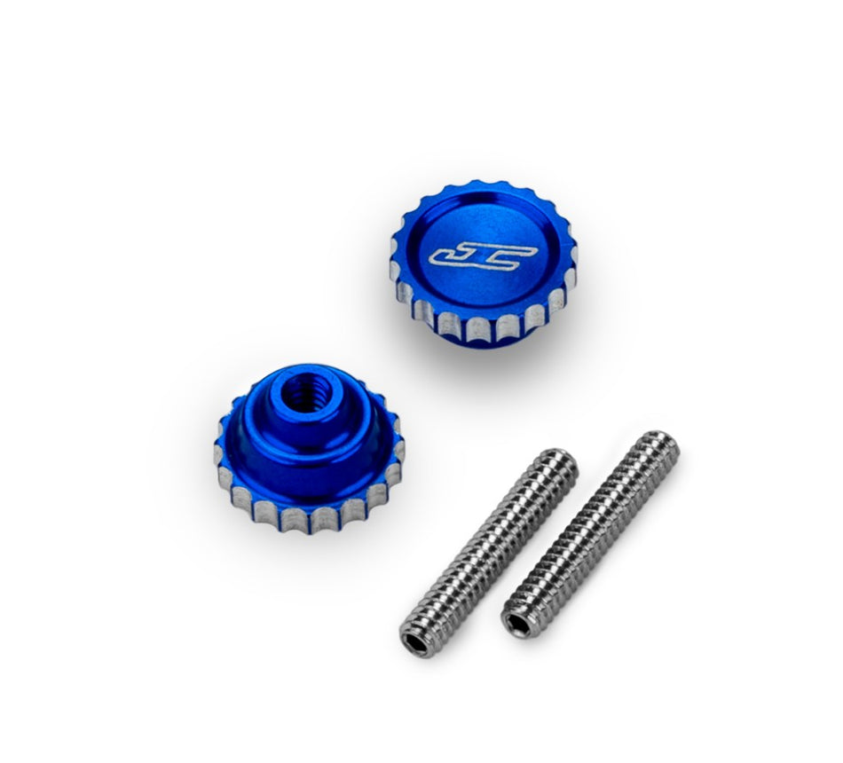 Jconcepts 4-40 Future Thumb Nut w/ Set Screw For RC10 RC10T 2pc Blue 52401 image 0