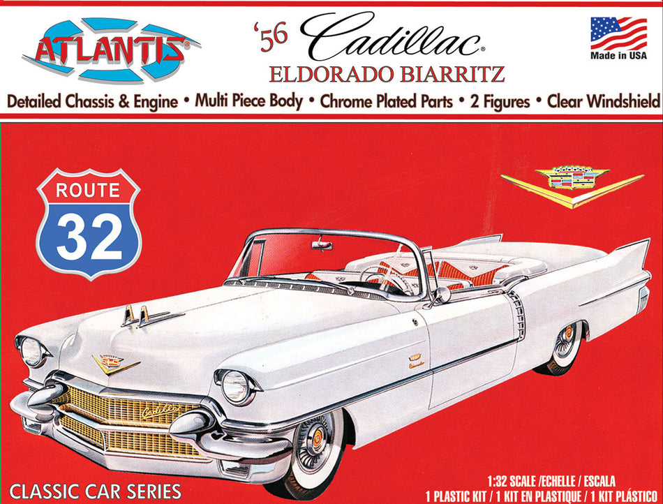 Atlantis 1/32 1956 Cadillac Eldorado Route 32 Plastic Model Kit H1200