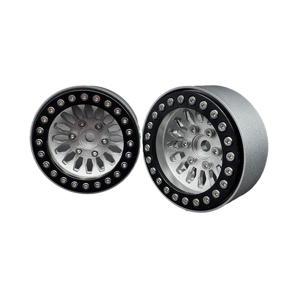Reefs RC 1.9 "Shield" Aluminum "Deep Dish" Beadlock Wheels w/Hubs (2) REEFS218 image 0