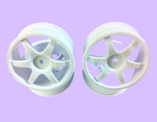 Gravity RC Set of 4 USGT 6 Spoke Ultra Light White Wheels GRC126 image 0