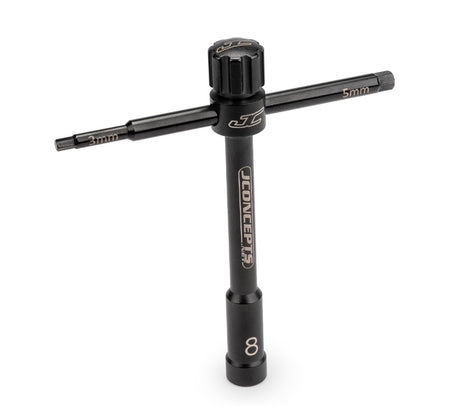 Jconcepts Multi-Wrench, Black 8mm (Glow Plug) 3mm/5mm Wrench for 1/8 Cars 5026 image 0